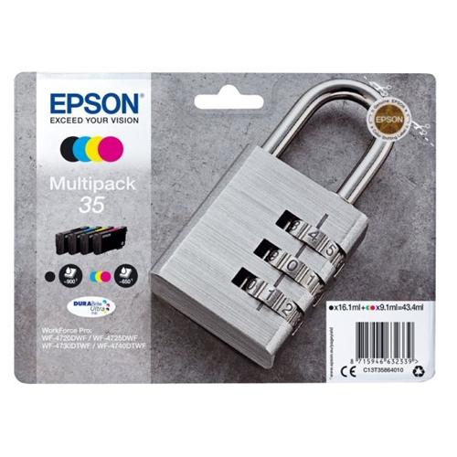 INK Epson 35 / C13T35864010 / 16.1ml Zezë + 9.1ml Ngjyra / 900 faqe Zezë + 650 faqe Ngjyra – Shumëngjyrësh
