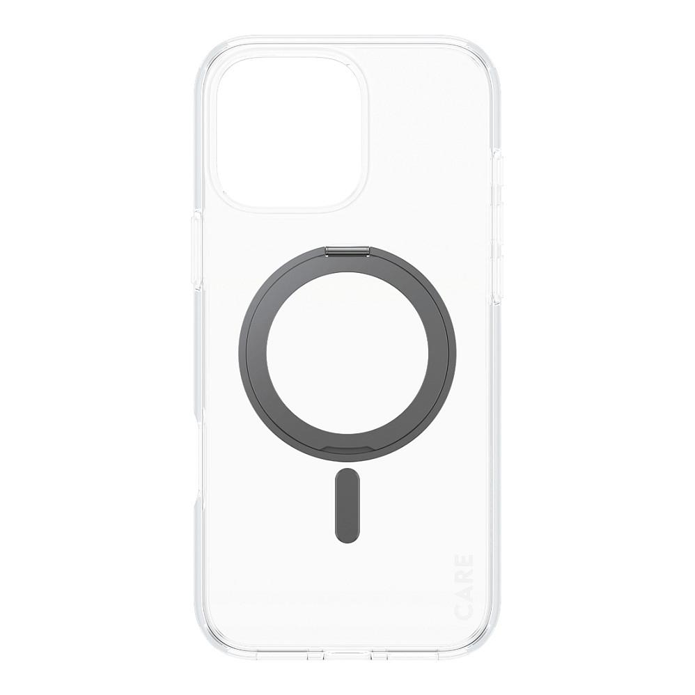 Case për Telefon CARE by PanzerGlass Feature, iPhone 16 Pro Max, Kickstand 360°, MagSafe – Transparent - 4