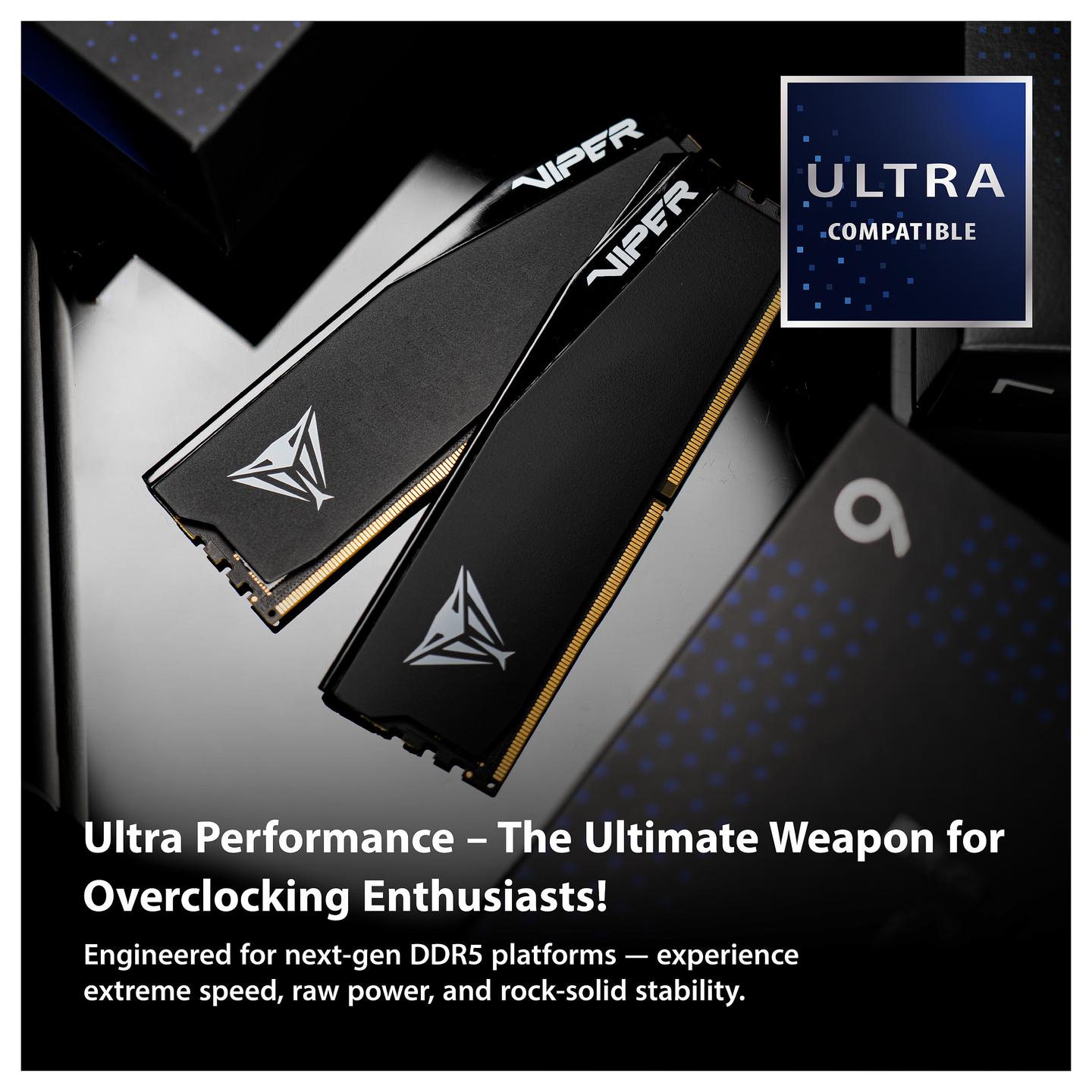 RAM Memorie DDR5 Patriot Viper Elite 5 Ultra RGB VEUR532G6028K / 32GB (2x16GB) / UDIMM / 6000MHz / CL28 / 288-pin - Zezë - 13