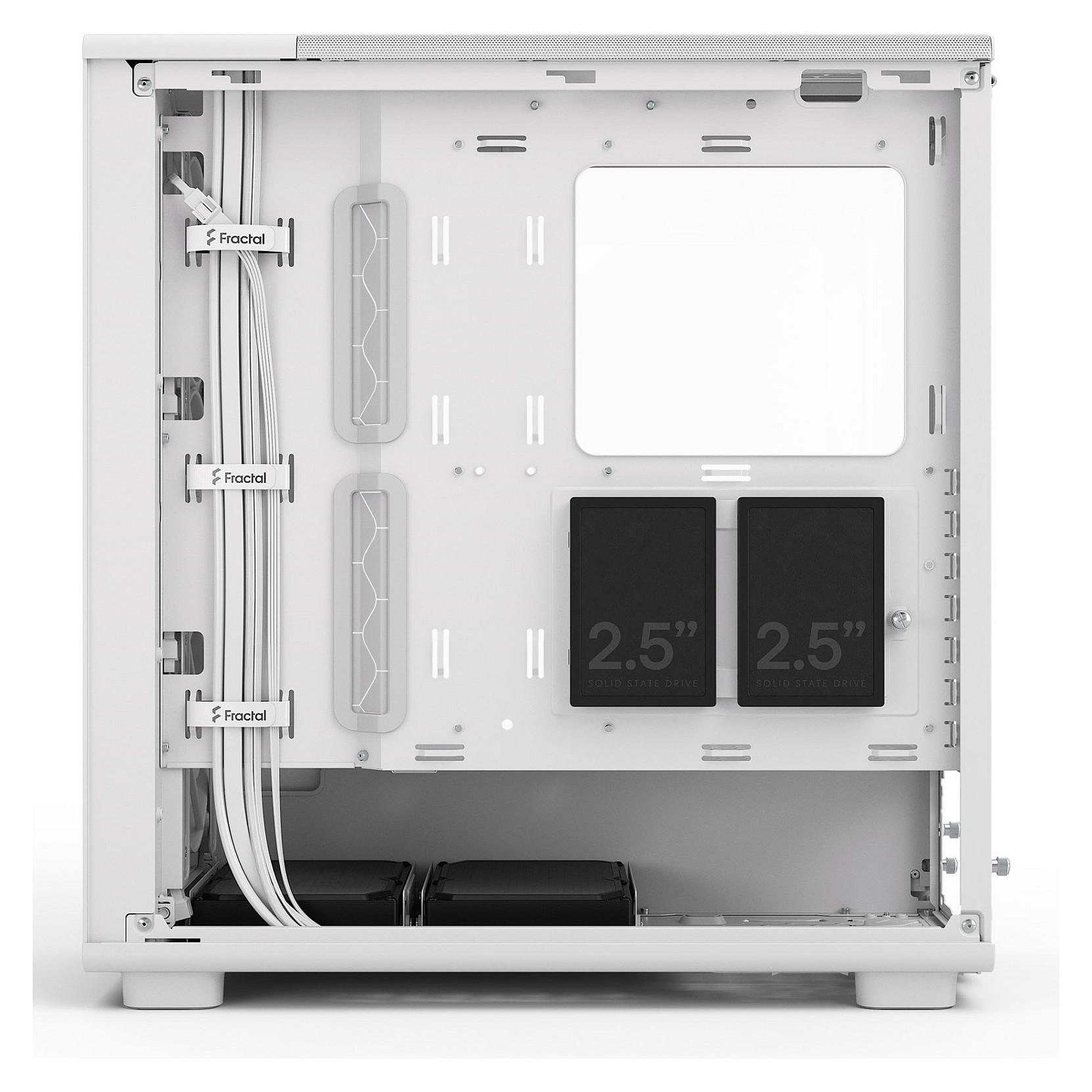 Kasë PC Fractal Design Epoch White TG Clear Tint / Midi Tower / 3x 120mm Fan / ATX / SSD 2.5" - Bardhë - 15