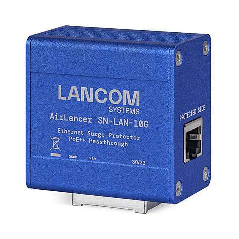 Mbrojtës nga Mbitensioni LANCOM AirLancer SN-LAN-10G, 10GbE, RJ45, PoE 802.3af/at/bt, Montim DIN-Rail - Blu