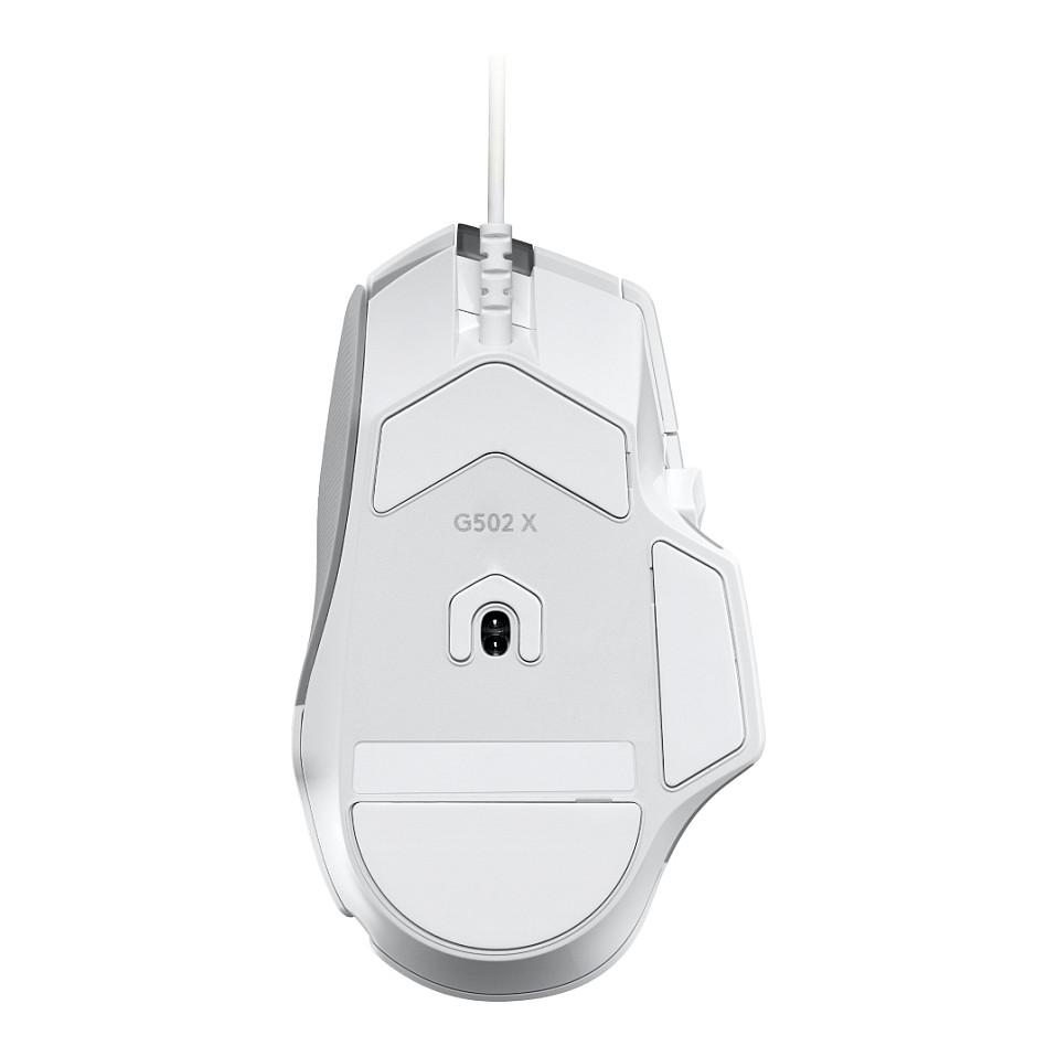 Maus Gaming Logitech G502 X, HERO 25K, 100–25600 DPI, 13 Butona të Programueshëm, USB-A, 89 g – Bardhë - 6