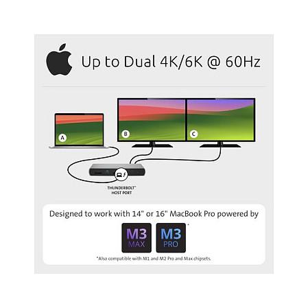Docking Station Kensington SD5760T / Thunderbolt 4 / 13-Porta / Dual 4K / 96W Power Delivery - Hiri/Zezë - 19