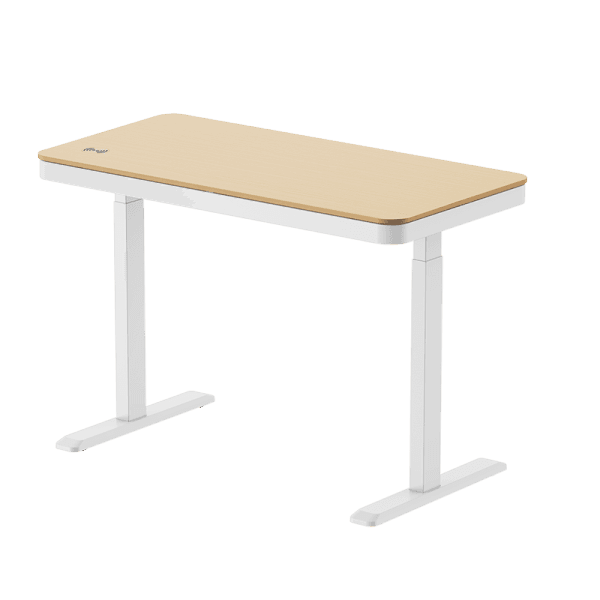 Tavolinë Elektrike LogiLink EO0055W, Ulur-Në-Këmbë, 118 × 60 cm, 72–120 cm, Karikim Wireless 15W - Bardhë, Dru Natyral - 2