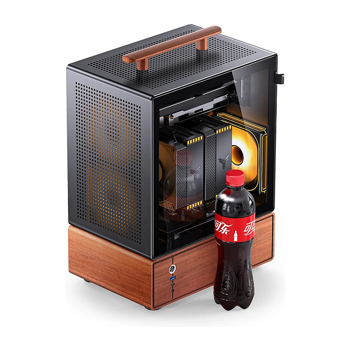 Kasë PC Jonsbo T7 / Midi Tower / Micro-ATX / Tempered Glass - Zezë - 2