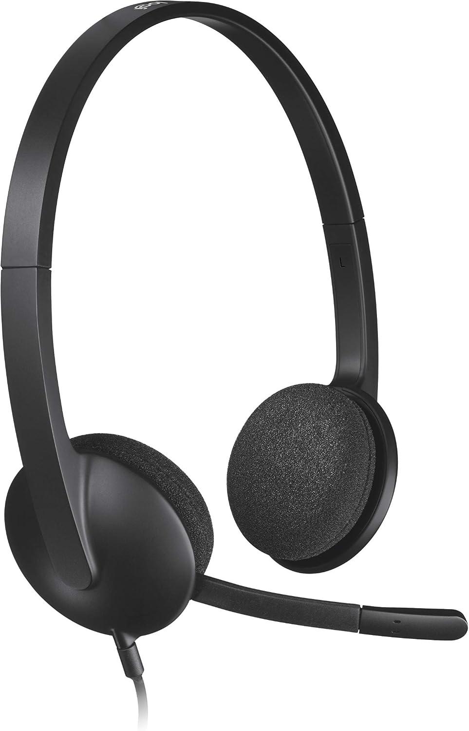 Logitech H340 – Kufje me Kabllo USB-A, Stereo, Mikrofon Noise-Cancelling, 1.8m – Zezë - 2