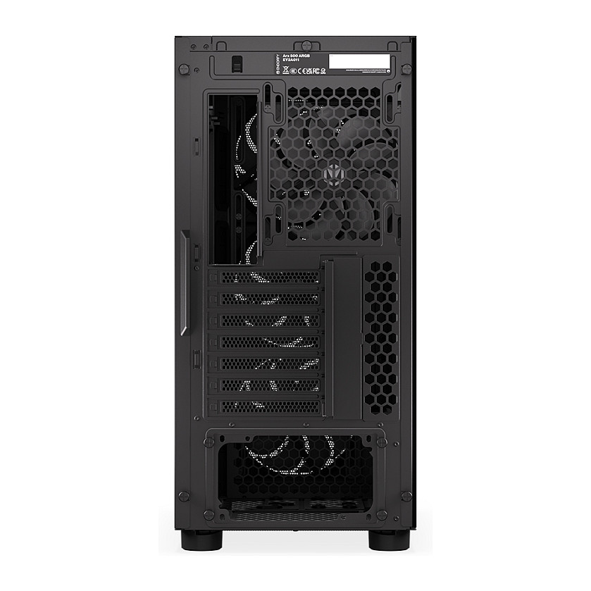 Kasë PC ENDORFY Arx 500 ARGB / ATX / ITX / Micro ATX / 4x 140mm ARGB Fan / SSD 2.5" / HDD 2.5"/3.5" - Zezë - 25