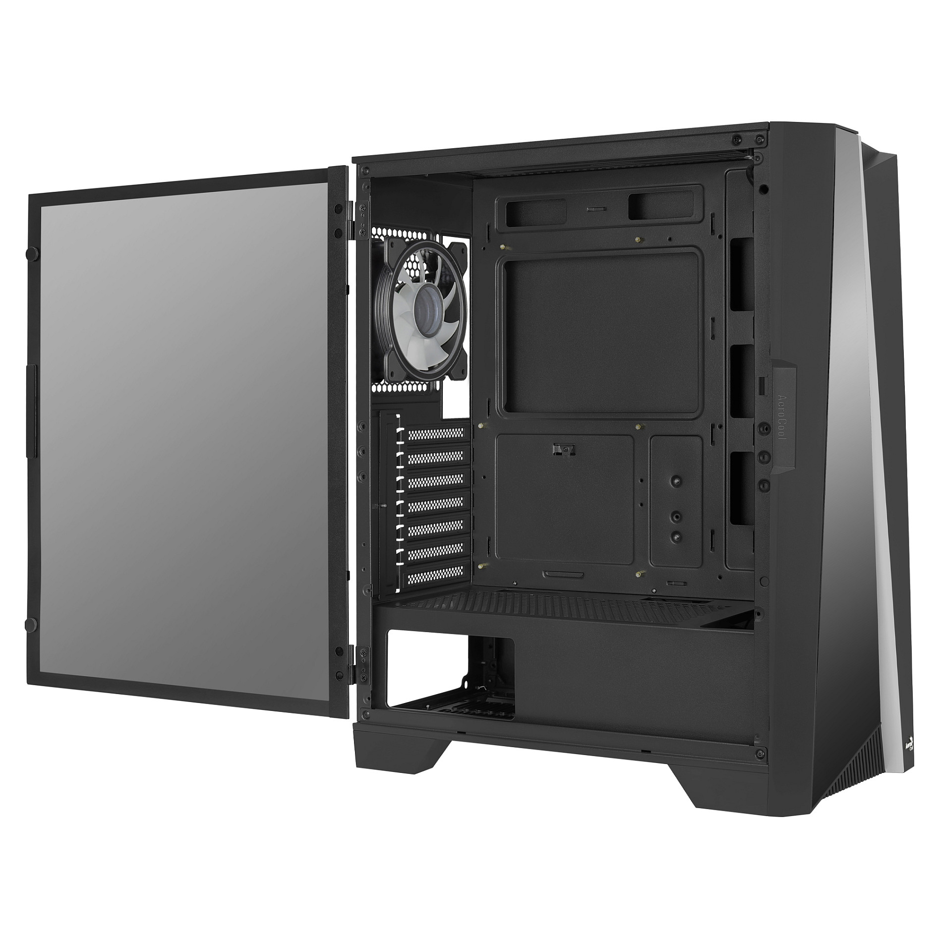 Kasë PC Aerocool Mirage / Midi Tower / ATX / 1x 120mm ARGB Fan / Tempered Glass - Zezë - 10