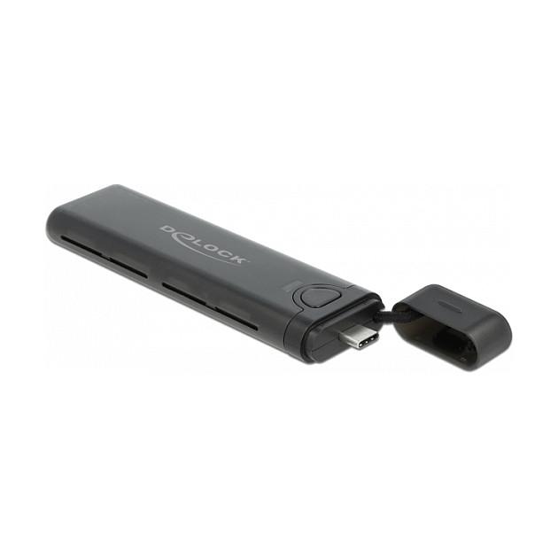 Këllëf për SSD Delock 42635, M.2 NVMe + SATA, USB-C 3.2 Gen 2, 10Gbps, Realtek RTL9210B - Zezë - 4