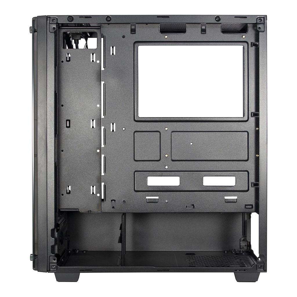 Kasë PC Inter-Tech C-303 Mirror / Midi Tower / ATX / 3x 120mm Fan Support / 2x 3.5" + 4x 2.5" Bay / Tempered Glass - Zezë - 8