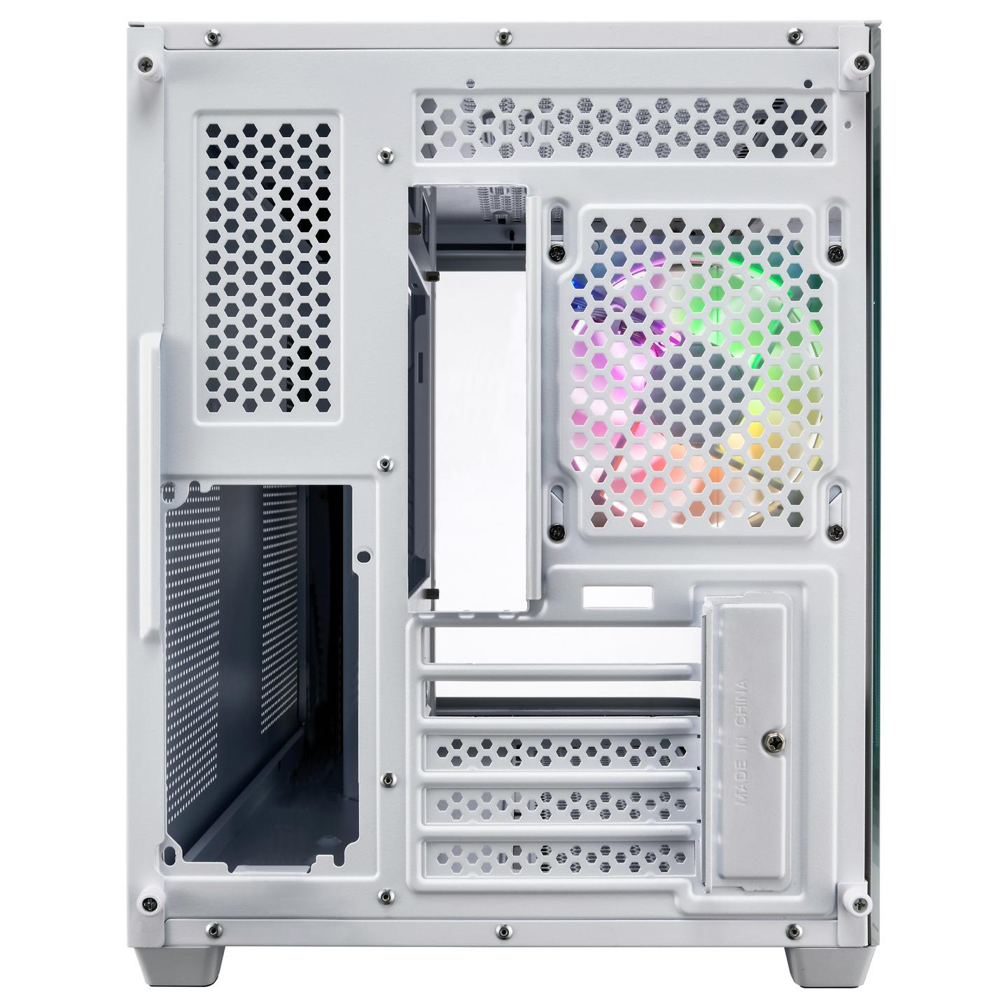 Kasë FSP S380 / Micro-ATX Mid-Tower / 2x120mm Reverse ARGB (Anë) + 1x120mm ARGB (Prapa) / 2xUSB Type-A + USB Type-C / Xham i Temperuar i Lakuar – Bardhë - 9