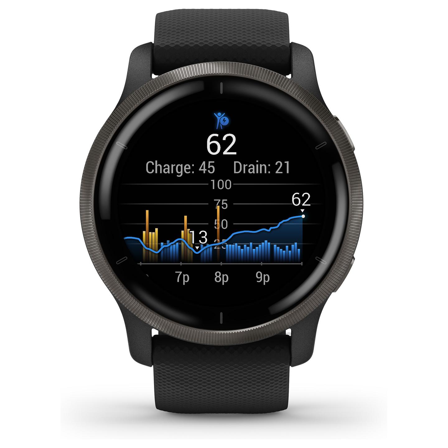 Orë e mençur Garmin Venu 2 / 45mm / AMOLED / GPS / Bluetooth / Wi-Fi - Zezë/Slate - 14