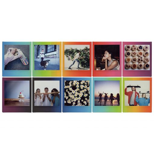 Film Instant Fujifilm Instax Square Rainbow / 10 Fletë / ISO 800 / 62 x 62mm / Glossy / Rainbow Border - 2