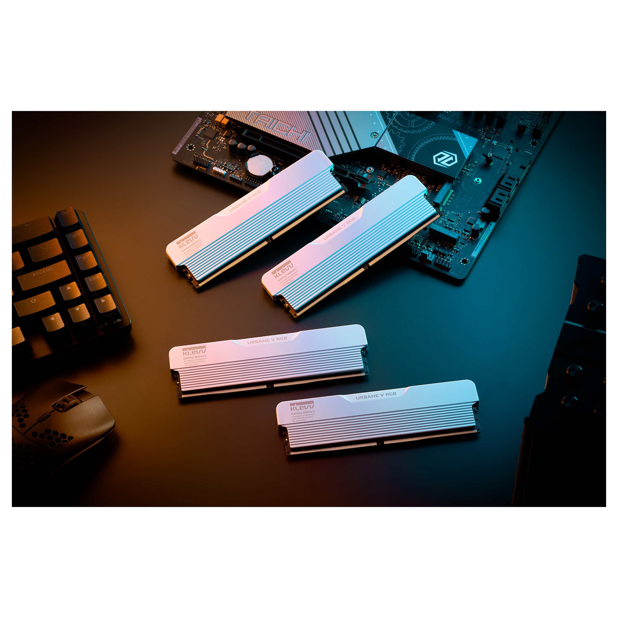 RAM Memorie DDR5 KLEVV Urban V RGB / 32GB (2x16GB) / DIMM / 6000MHz / CL28 - Bardhë - 19