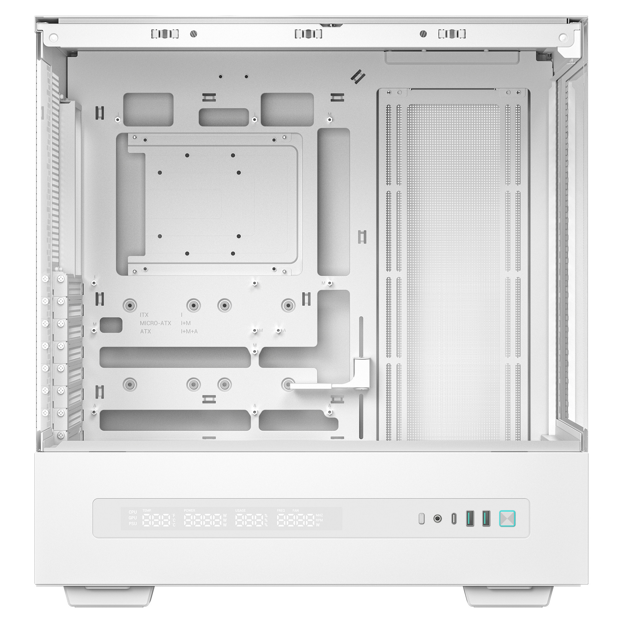 Kasë PC DeepCool CH690 / Tower / ATX / PS2 / LCD - Bardhë - 4