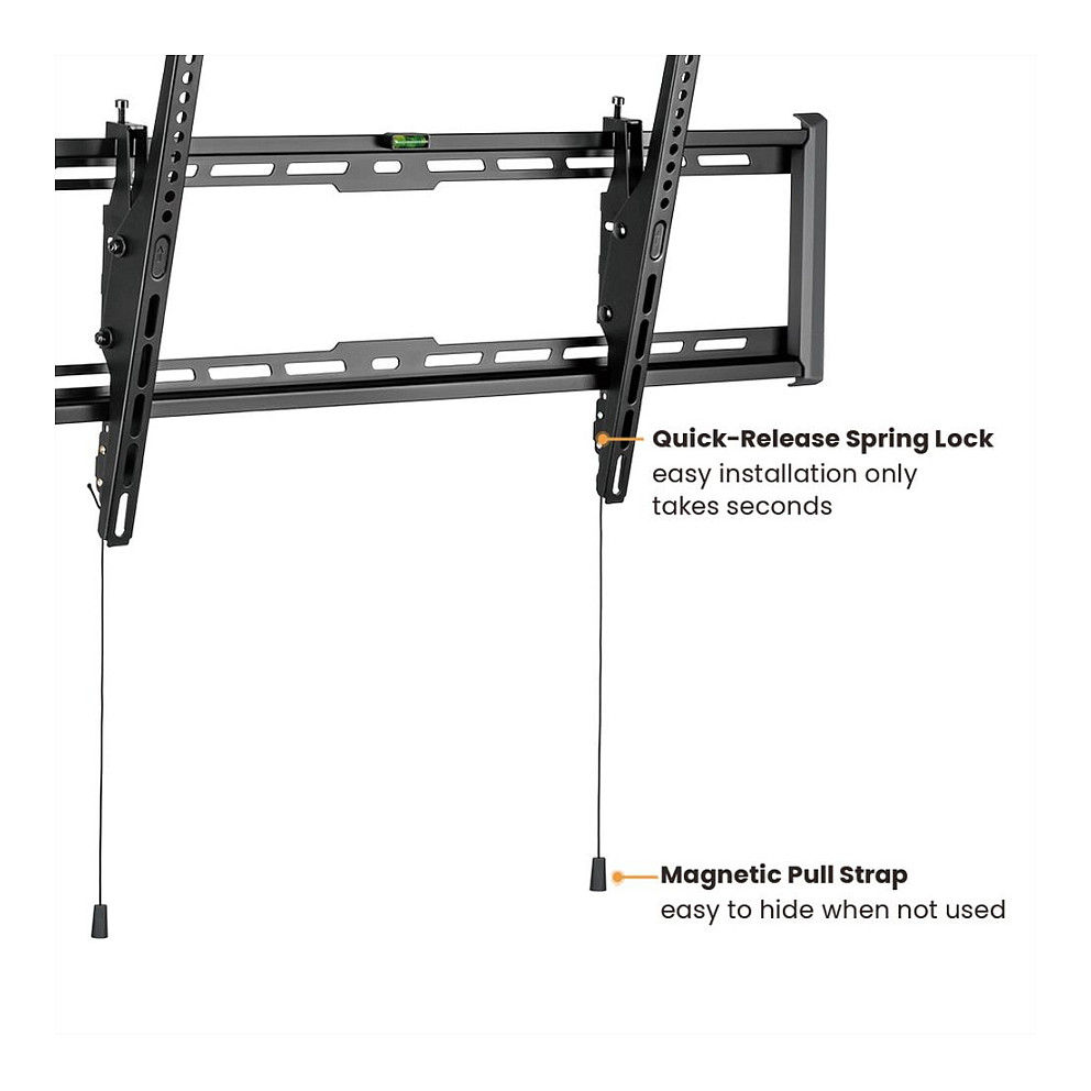 Mbajtëse për TV VALUE / 43″–90″ / deri në 75 kg / e pjerrët / distancë 47 mm nga muri - Zezë - 3