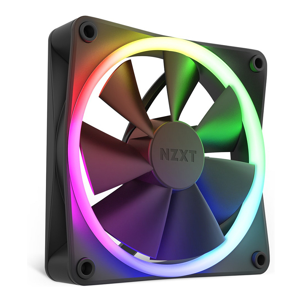 Ftohës për Kasë NZXT F120 / 120mm / 500-1800 RPM / PWM / RGB – Zezë - 2