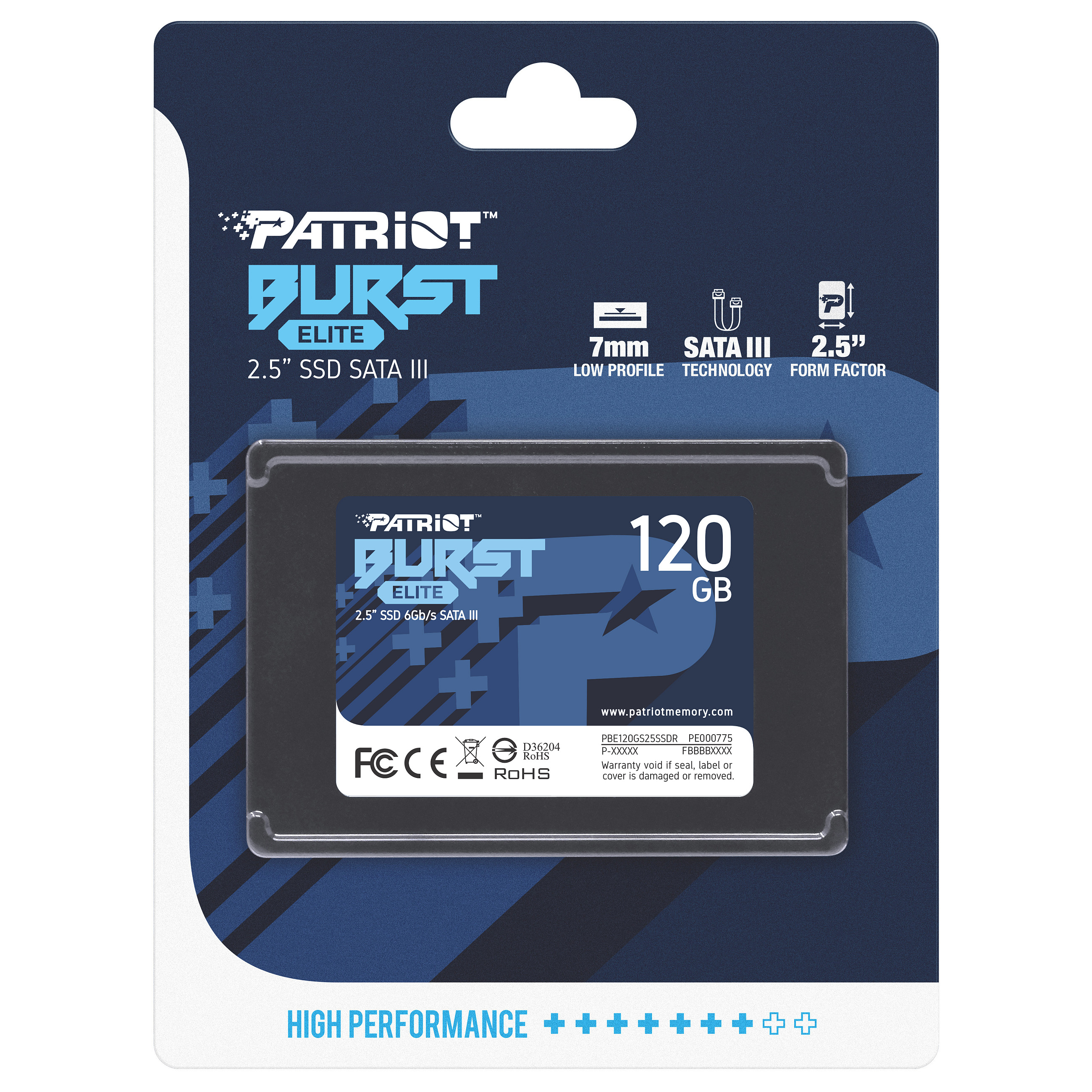 SSD e Brendshme Patriot Memory Burst Elite / 120GB / 2.5" / Serial ATA III 6 Gb/s - 6