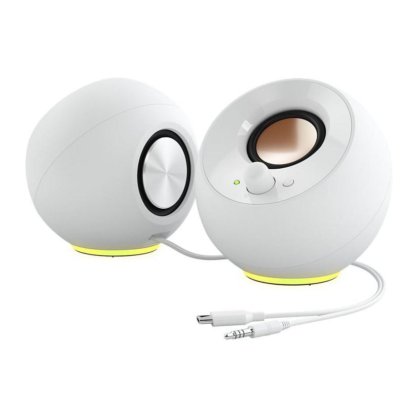 Altoparlantë Creative Labs Pebble SE, 2.0, 4.4W RMS, 8.8W Peak, USB-C, AUX, RGB - Bardhë - 2