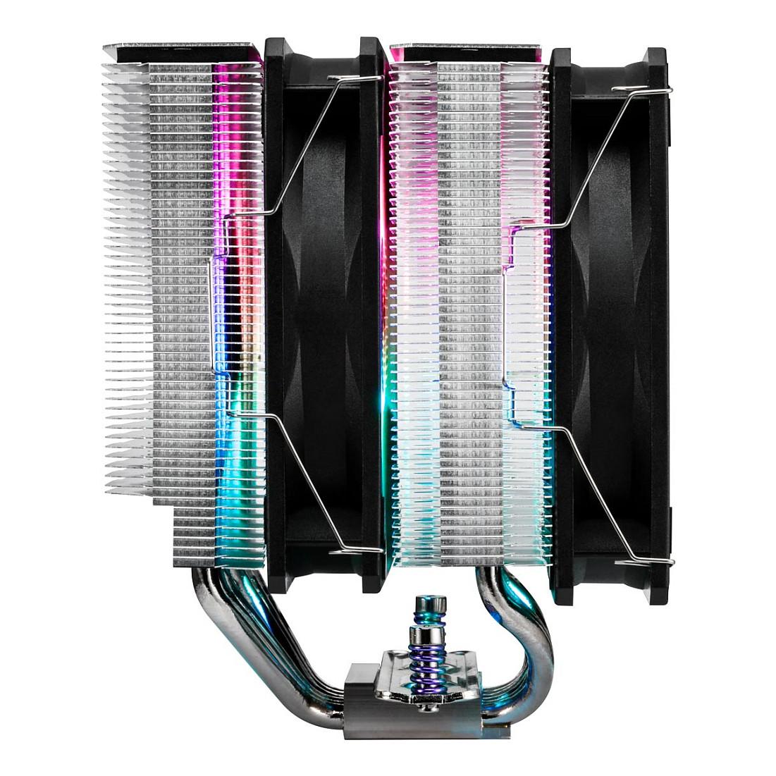 Ftohës për Procesor FSP MP7 ARGB / 280W / Dual Fan 120mm / 6 Heat Pipes / 800-1800RPM / LGA1851/1700/1200 / AM5/AM4 - Zezë - 3