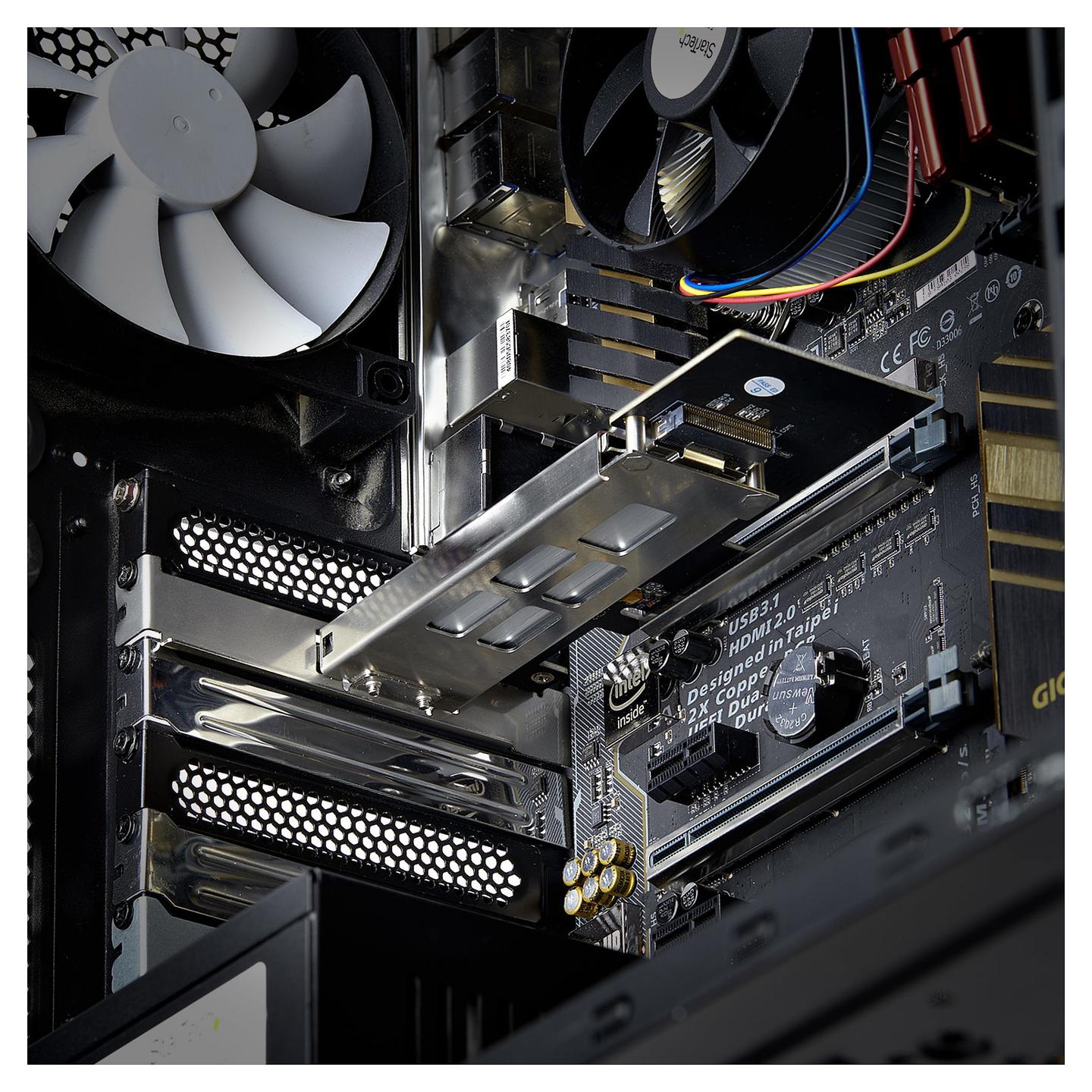 Adapter PCIe për SSD M.2 NVMe StarTech.com M2-REMOVABLE-PCIE-N1, PCIe 4.0 x4, 64Gbps, Sirtar i Lëvizshëm, Kyçje me Çelës - Argjend/Zezë - 9