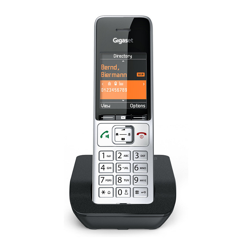 Telefon i thjeshtë Gigaset COMFORT 500 / 2.2" / DECT & Hands-Free - Zezë/Argjendtë - 2