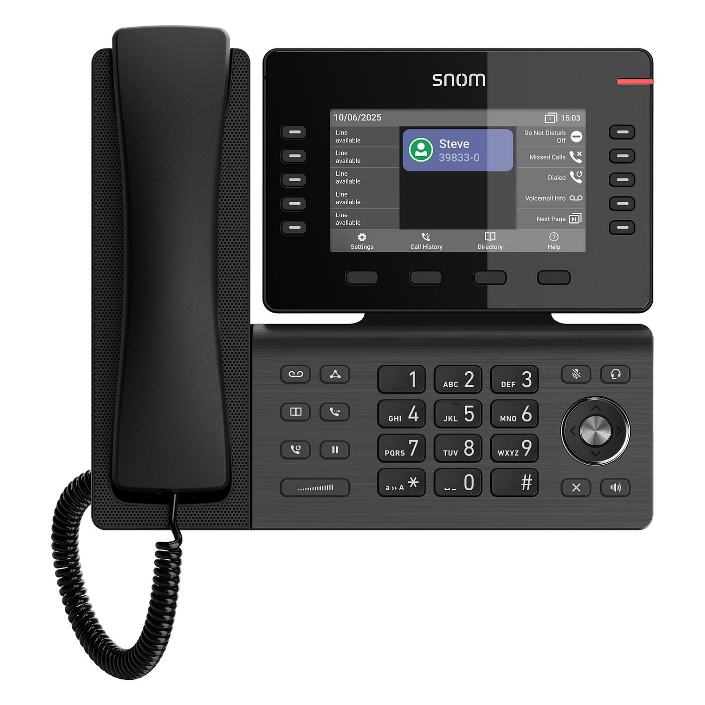 Telefon VoIP Snom D815WB, ekran 5" IPS me ngjyra, Wi-Fi, Bluetooth, 2× Gigabit Ethernet, USB 2.0, PoE - Zezë - 3