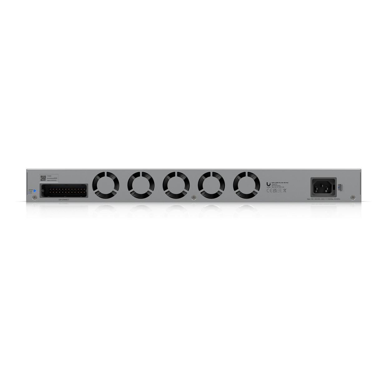 Switch Ubiquiti UniFi Pro XG 48 PoE, 16x 2.5GbE PoE+++, 32x 10GbE PoE+++, 4x 25G SFP28, PoE 1080W, Switching Capacity 920Gbps, Layer 3 Managed, Rackmount 1U - Hiri - 5