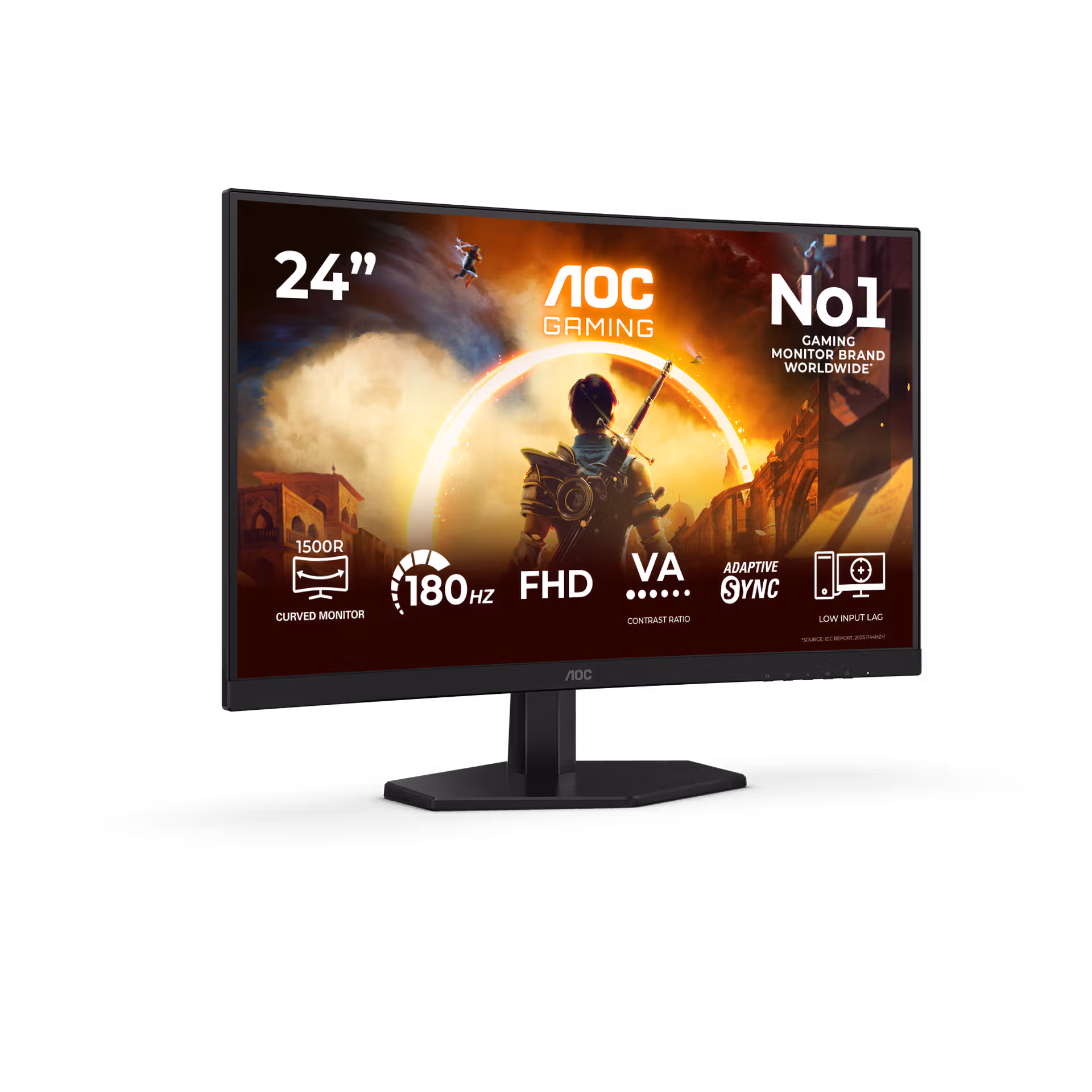 Monitor Gaming AOC C24G42FE / 23.6" / Full HD VA / 180Hz / 4ms / HDMI+DisplayPort - Zezë - 3