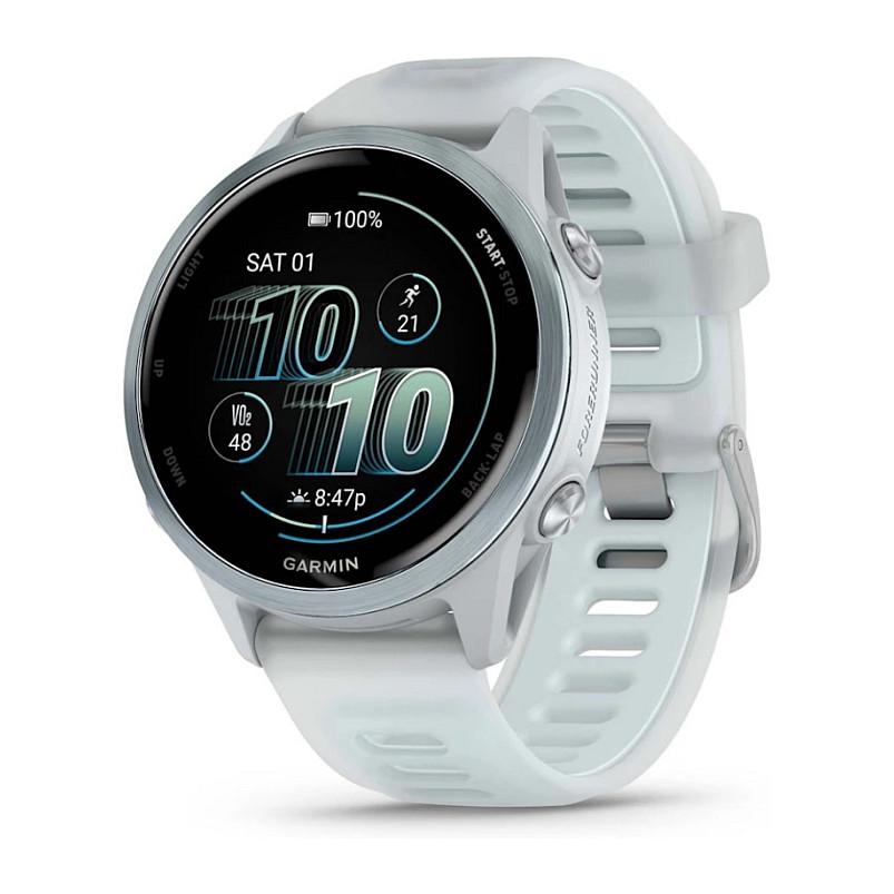 Orë e mençur Garmin Forerunner 570, 42 mm, AMOLED, GPS Multi-Band, Garmin Pay, 8GB – Bardhë/Blu