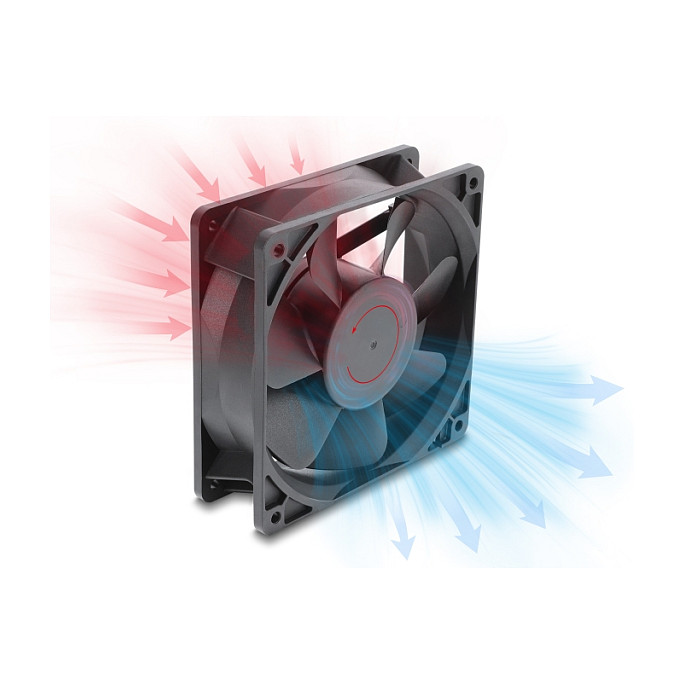 Ftohës për Kasë Delock / 120mm / 3000 RPM / Ball Bearing – Zezë - 2