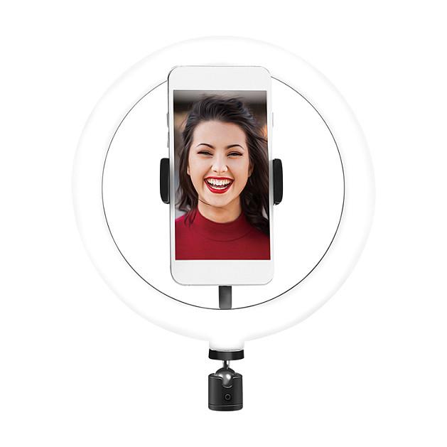 Aksesorë për telefon LogiLink AA0151 / Smartphone Ring Light / 20cm / 72 LED / 10W / 1/4" / 1.8m - Zezë - 2