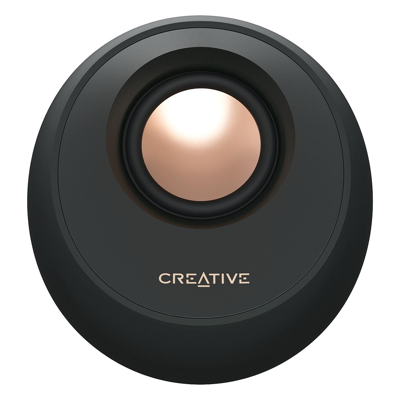 Altoparlantë Creative Labs Pebble Pro, 2.0, 10W RMS, Bluetooth 5.3, USB-C, AUX, RGB - Zezë - 5