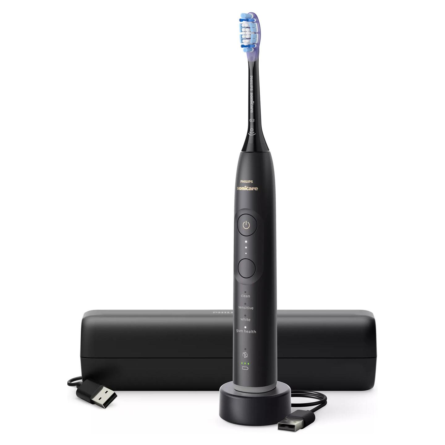Furçë dhëmbësh elektrike Philips Sonicare Series 7100 / 4 Modalitete / 3 Intensitete / Pressure Sensor / SmartTimer / BrushPacer / Bluetooth – Zezë