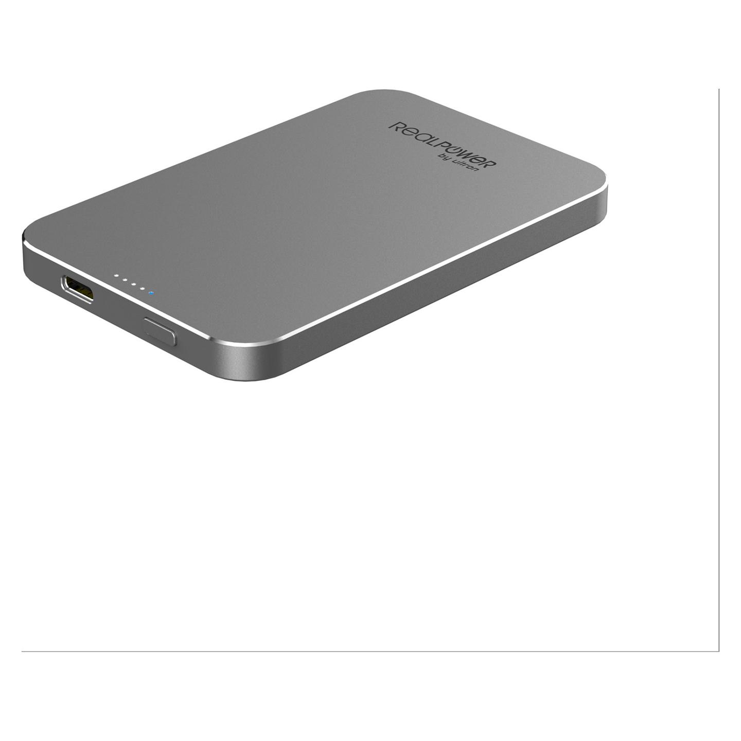 Powerbank Realpower PB-5000 Mag, 5000mAh, MagSafe, Wireless, USB-C - Hiri - 2