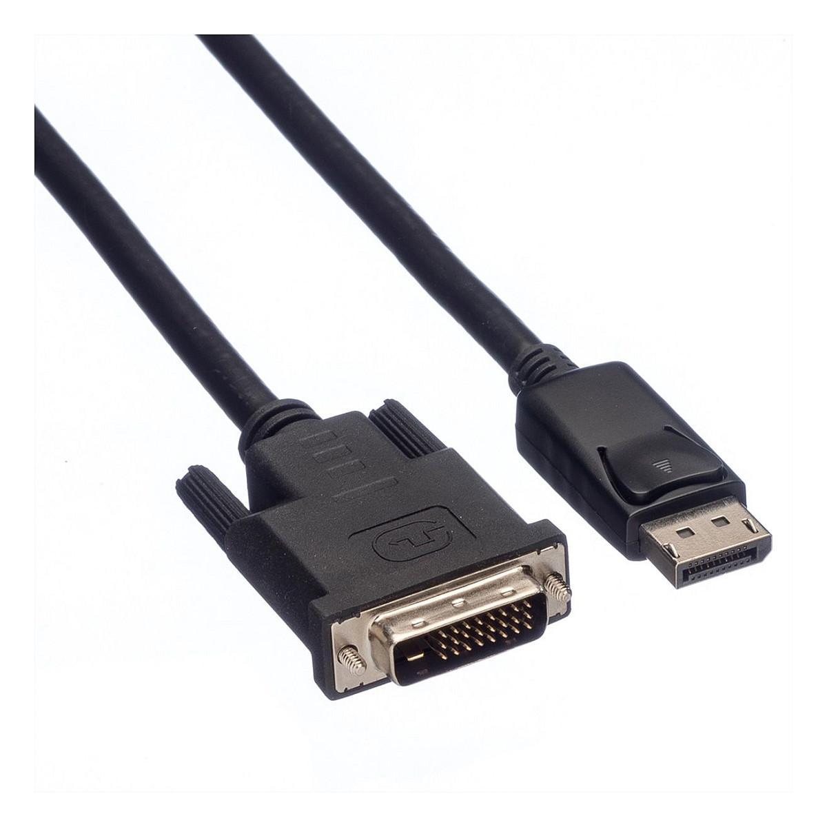 Kabllo DisplayPort ROLINE 11.04.5772 / DisplayPort 1.1 në DVI-D Dual Link / 2m / WQXGA 60Hz - Zezë - 2