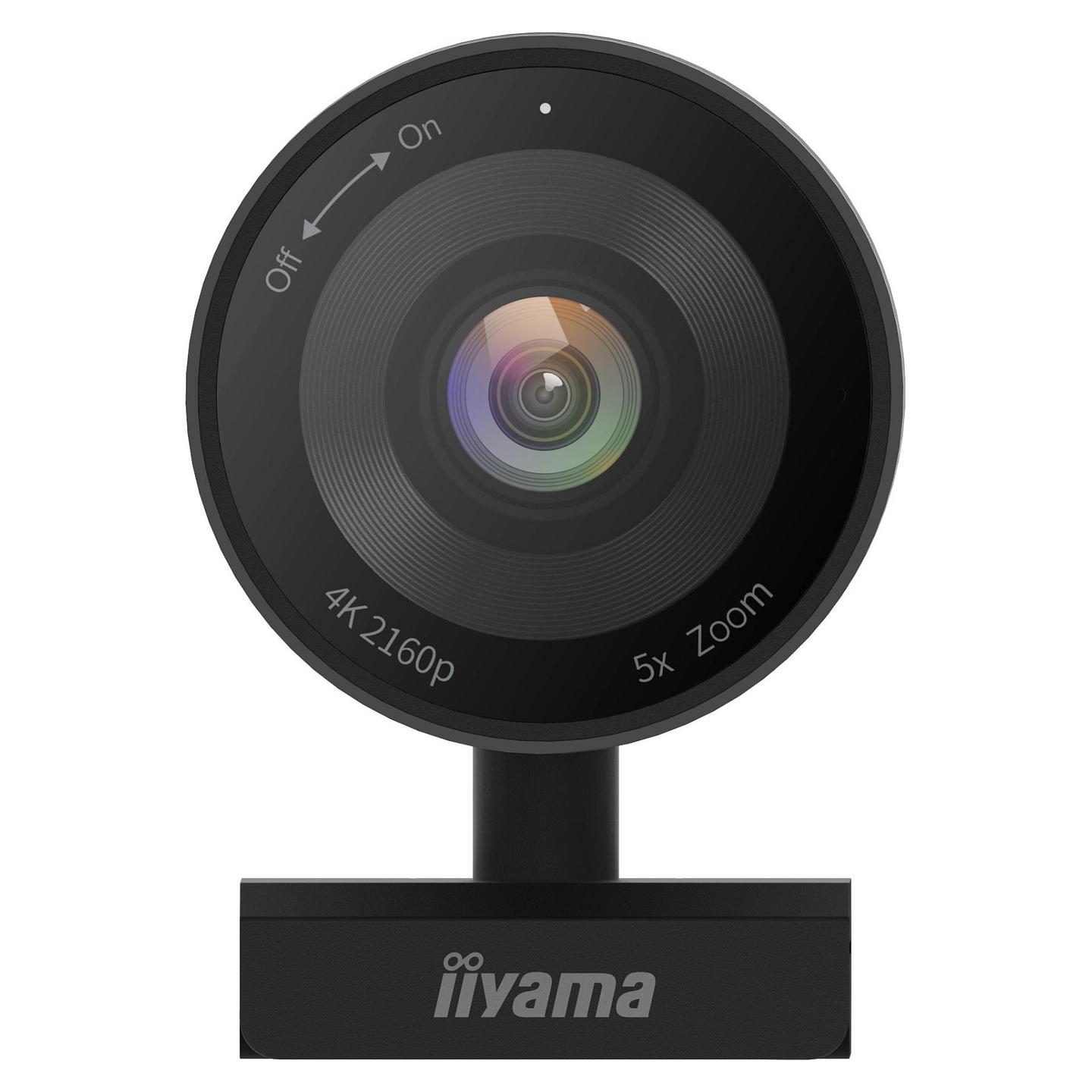 Webcam iiyama / 4K UHD / 8.46 MP / 120° / Zoom Digjital 5× / Auto-Framing / 2 Mikrofonë - Zezë - 2