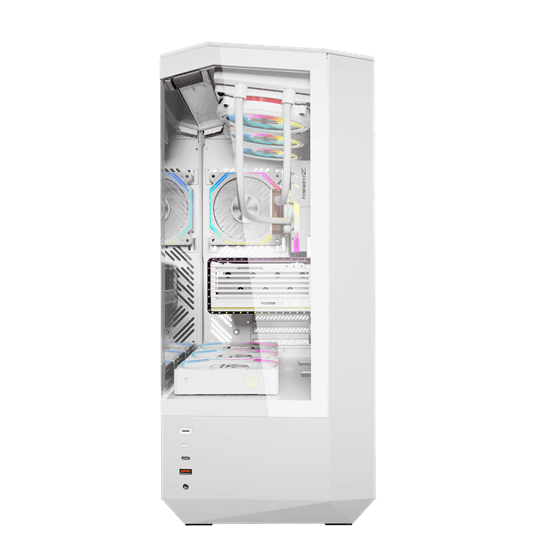 Kasë Darkflash DY460 / ATX Mid-Tower / 4x120mm ARGB / USB Type-C / Xham i Temperuar – Bardhë - 4
