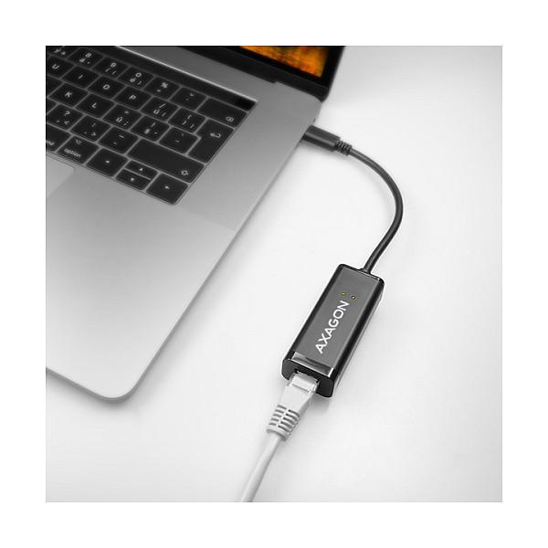 Adapter për Rrjet AXAGON ADE-SRC, USB-C 3.2 Gen 1, Gigabit Ethernet 10/100/1000 Mbps - Zezë - 12