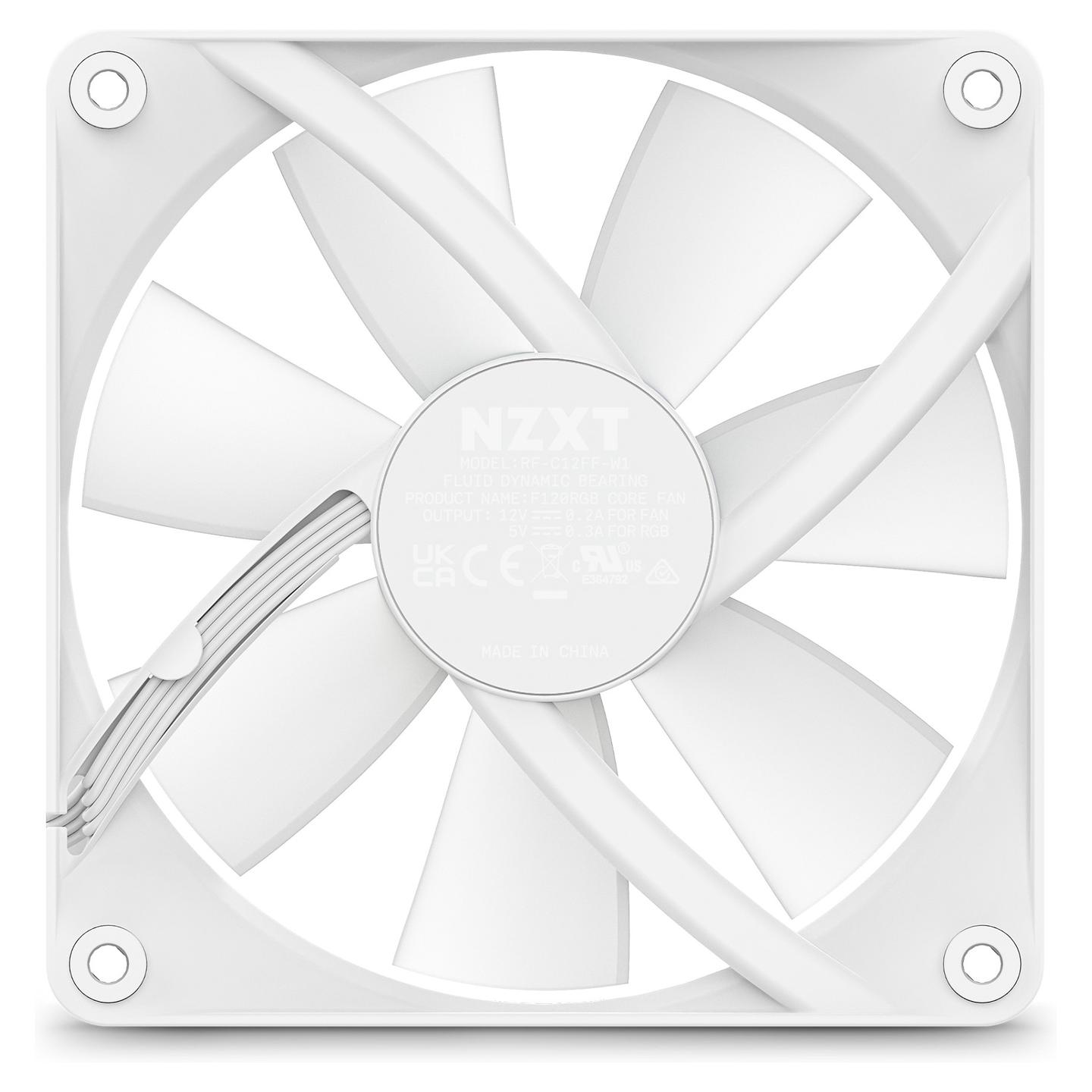 Ftohës për Kasë 120mm NZXT F120 RGB Core – Bardhë - 6
