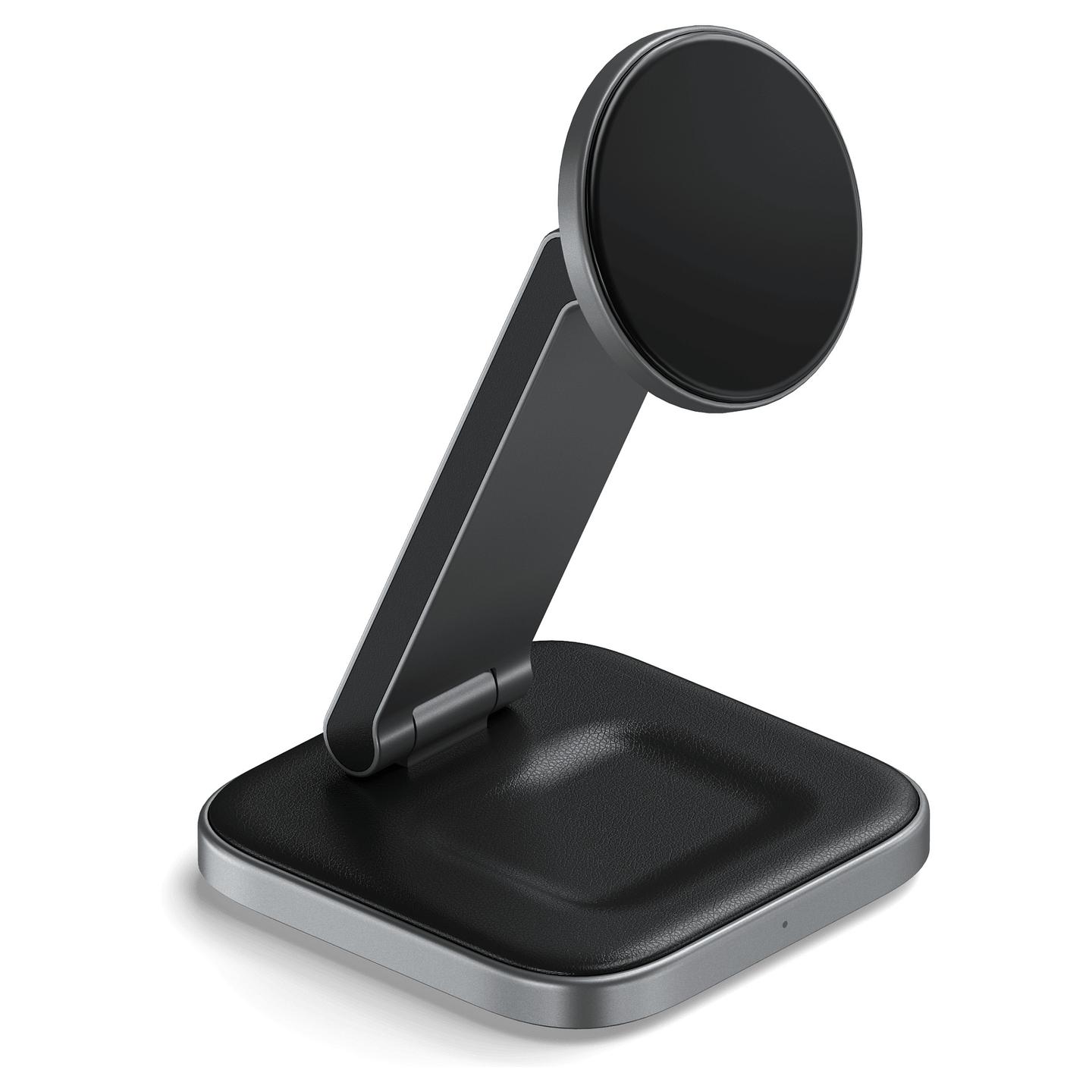 Karikues Satechi ST-Q21FM / 2-in-1 / Qi2 / 15W / 5W / Foldable / USB-C / iPhone & AirPods - Gri - 2