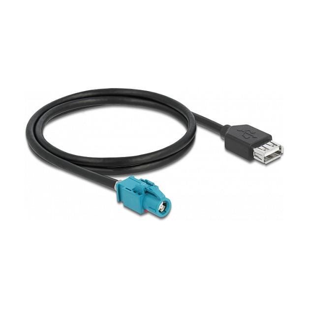 Kabllo USB DeLOCK 90502, HSD Z Femër në USB-A Femër, 1 m, USB 2.0 - Zezë - 2