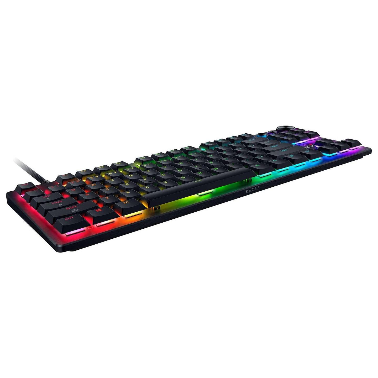 Tastierë gaming Razer Huntsman V3 Pro Low-Profile TKL, 8000Hz, switch-e optike analoge, RGB, QWERTZ gjermane (ISO) - Zezë - 3