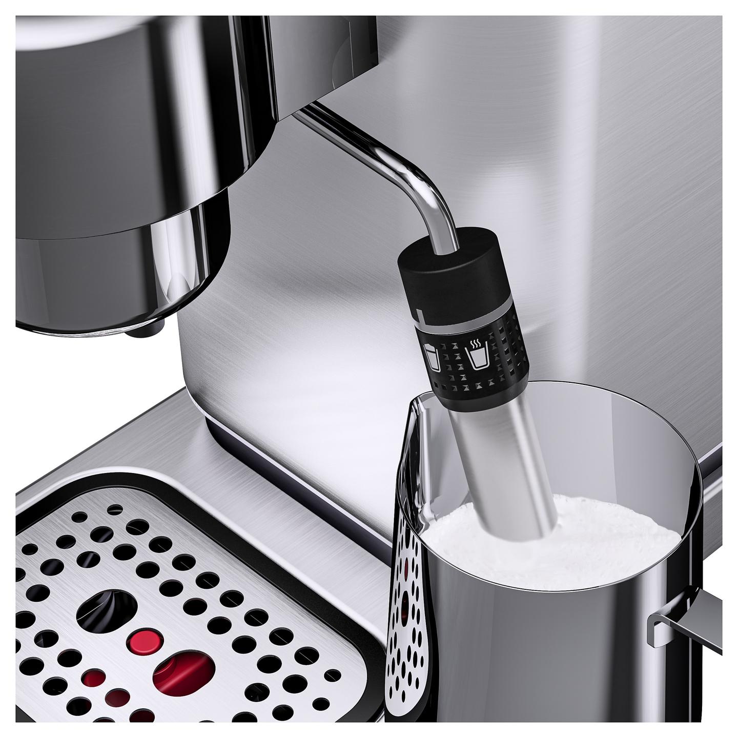 Aparat Manual për Espresso WMF Lumero 04.1237.0011, 1350 W, 15 bar, Rezervuar 1.4 L – Argjend/Zezë - 8