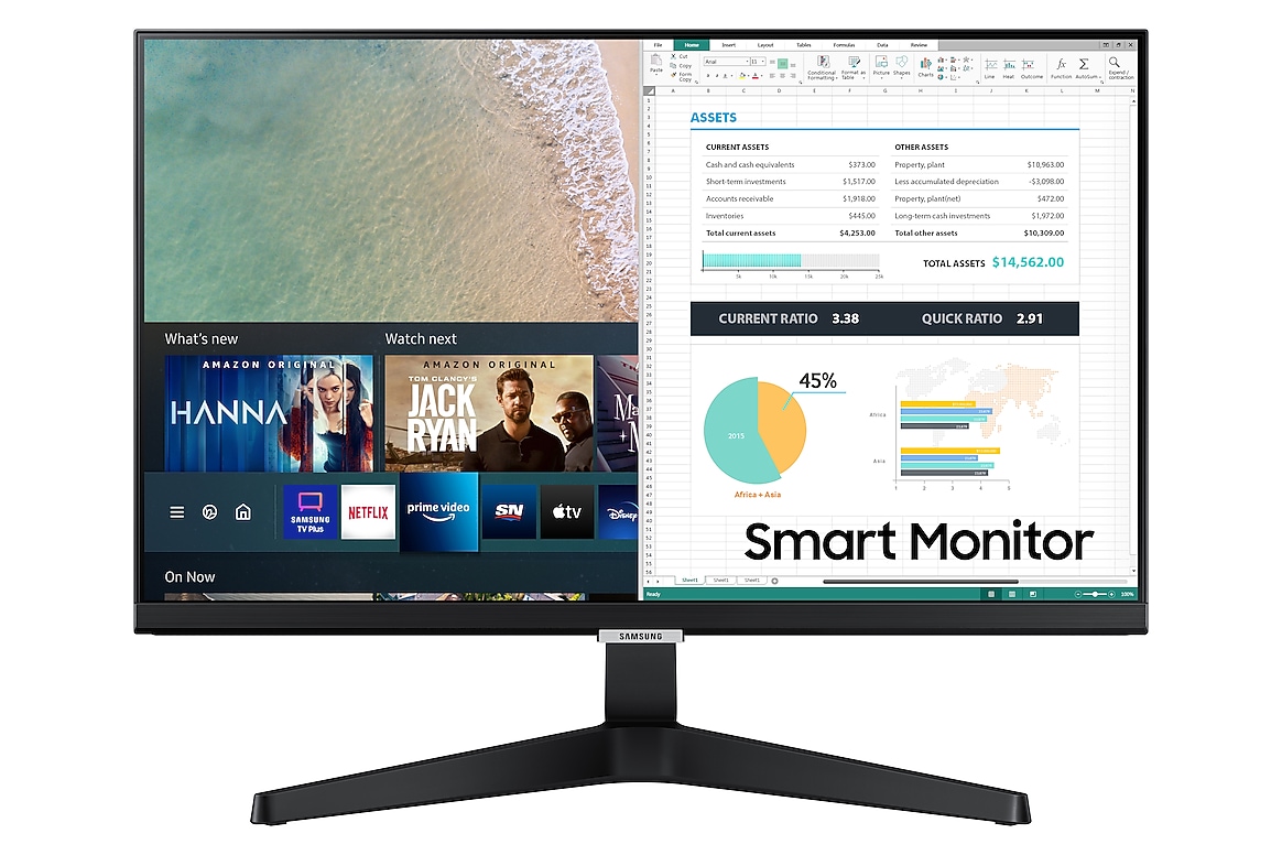 Monitor & TV Samsung LS24AM506NUXEN Smart / 24" Full HD IPS / HDMI / Wi-Fi & Bluetooth - e zezë