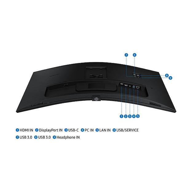 Monitor Samsung ViewFinity S65UC LS34C652UEUXXE / 34″ / DQHD VA Curved / 100 Hz / 5 ms / DisplayPort + HDMI + USB-C + USB-Hub + Ethernet + KVM - Zezë - 13