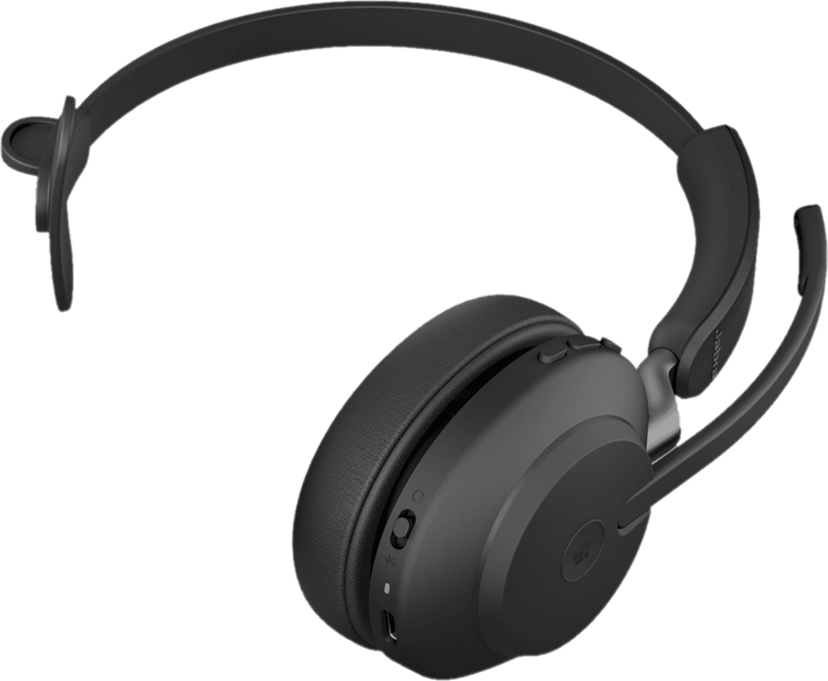 Kufje pa kabllo Jabra Evolve2 65 MS Mono / On-Ear / Bluetooth + USB-A / Mono / NC / Mikrofon – Zezë - 4