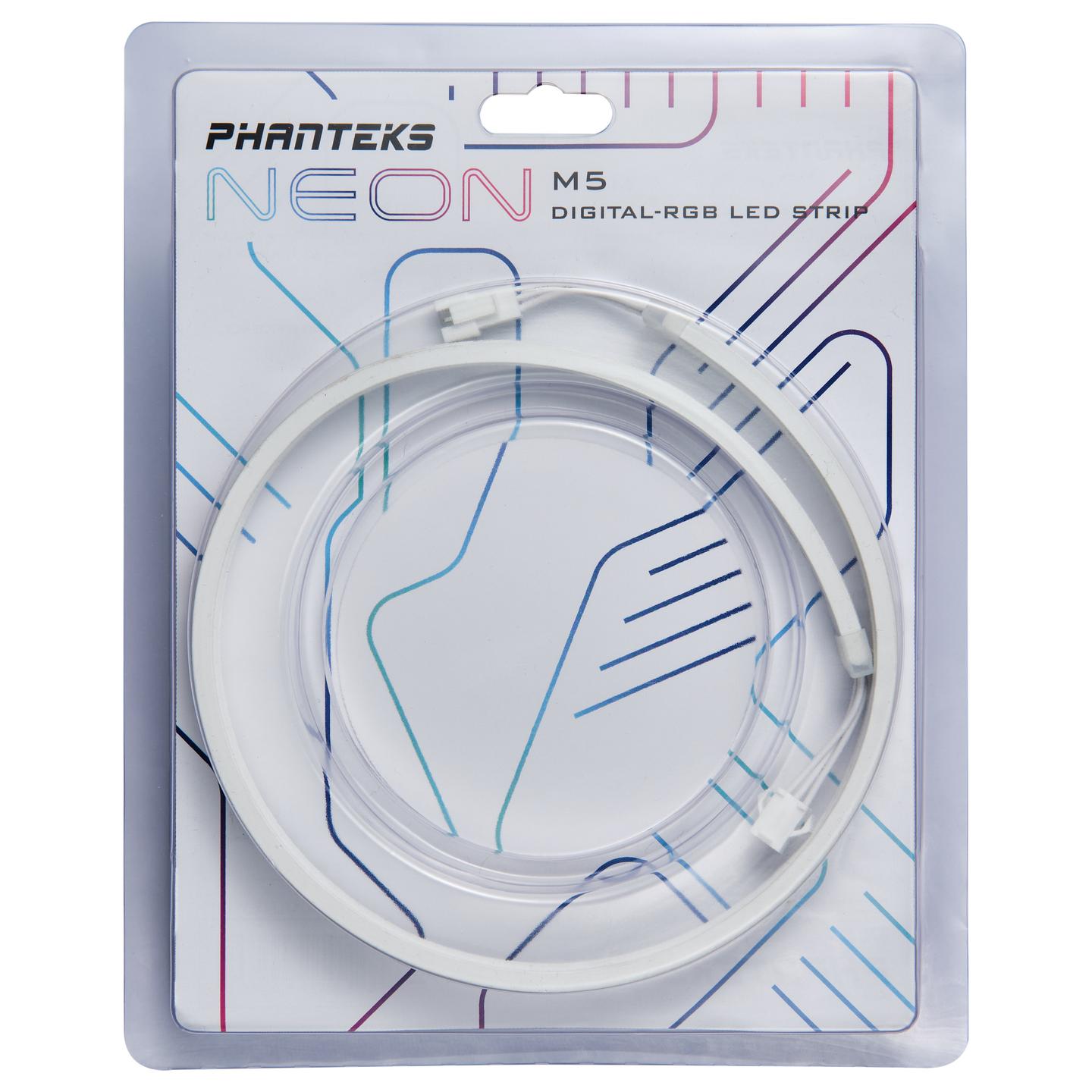 Shirit LED ARGB Phanteks NEON M5, 55cm, 38 LED, 5V - Bardhë - 8