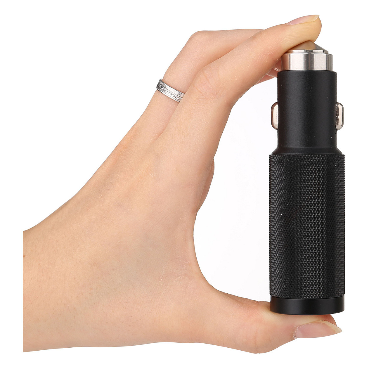 Adapter telefoni për veturë RealPower 219736 / 2400mAh / USB-A / 2.4A / 12-24V / Dritë LED - Zezë - 2