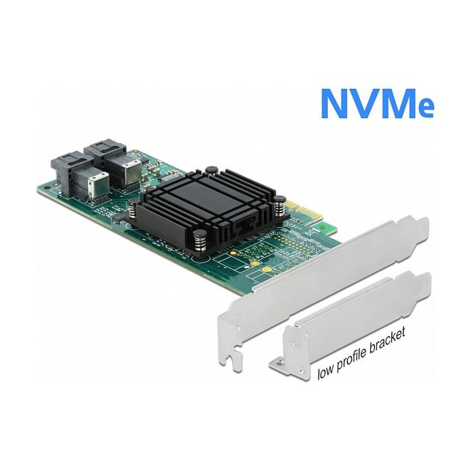 Kartë Zgjerimi Delock 90438, PCI Express 3.0 x8, 2x SFF-8643 NVMe, deri në 32Gbps, Broadcom PLX8724, Low Profile - 4
